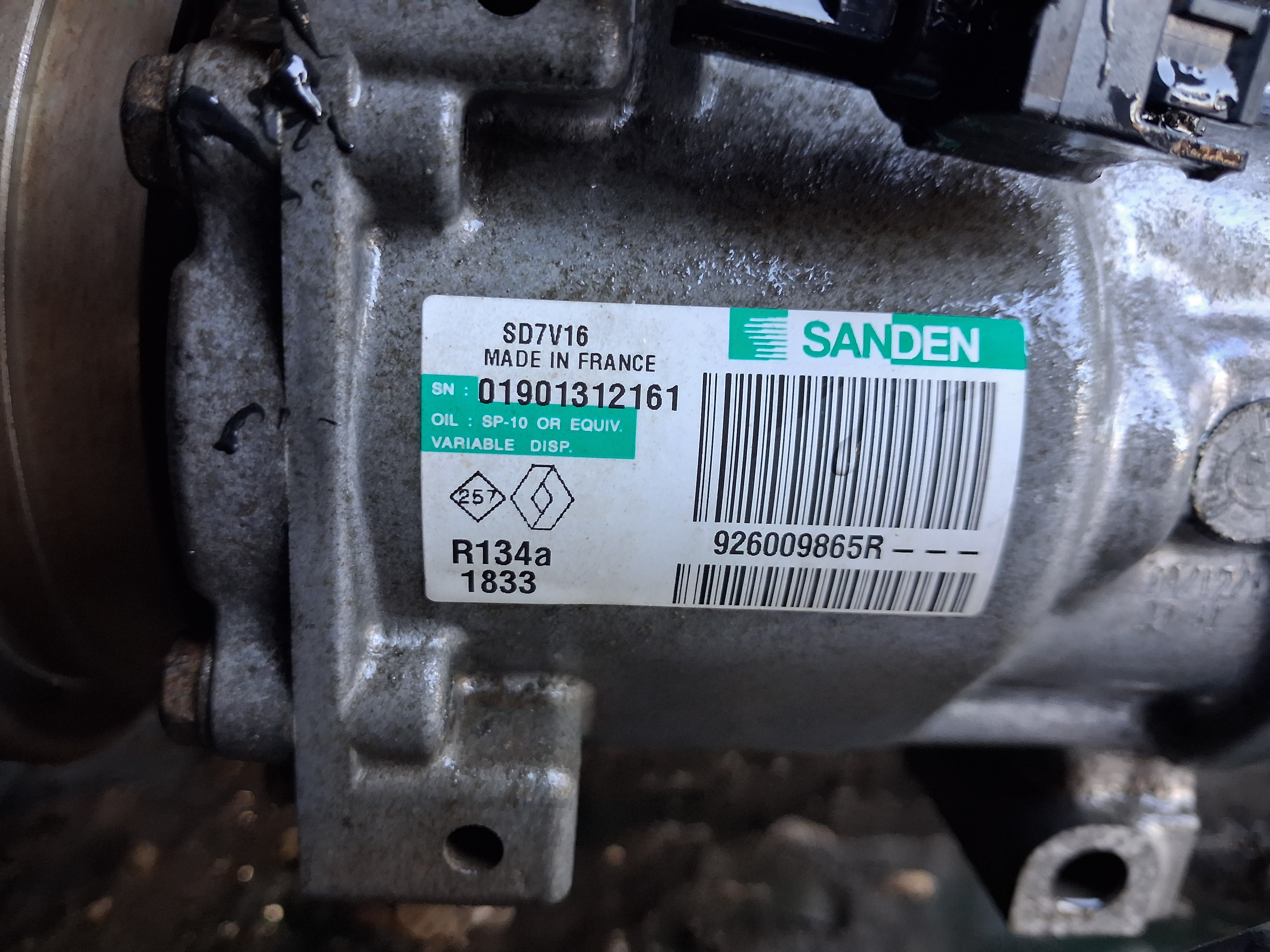 926009865R COMPRESSORE ARIA CONDIZIONATA NISSAN QASHQAI (J10) RESTYLING 1.5 DCI